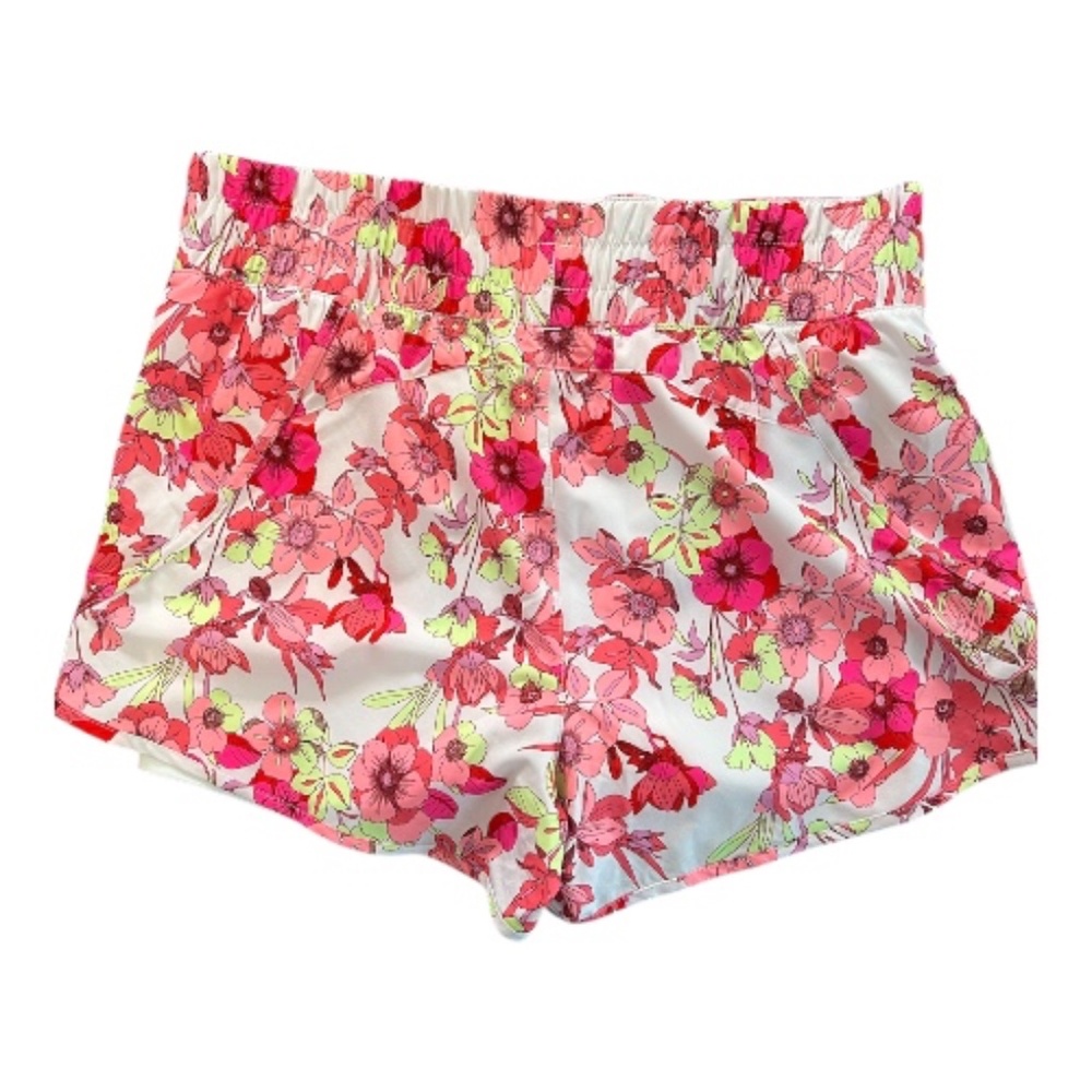 🆕 NWOT Avia women’s pink multicolor floral athletic shorts | size L - Picture 4 of 8